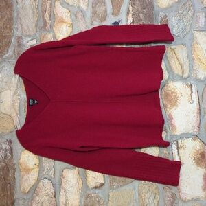 Eileen Fisher red wool sweater